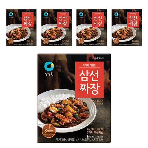 청정원 삼선짜장, 180g, 1개