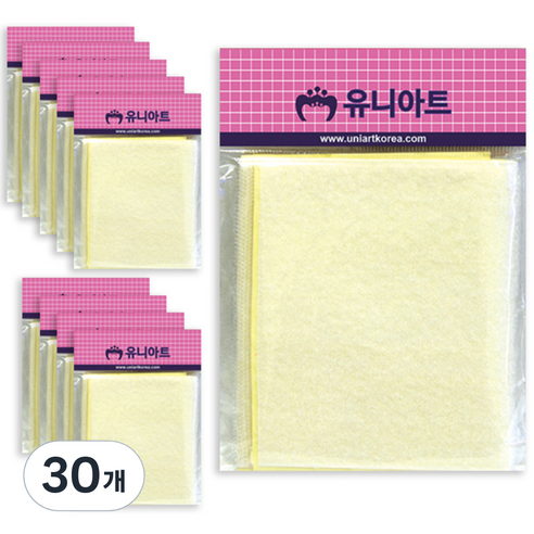 유니아트 11cm 찍찍이 흰색, 30개