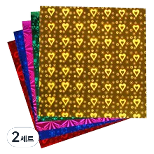 미소로운 홀로그램 이벤트 종이접기 컬러 믹스 7 x 7 cm 85p 세트, 5색, 2세트