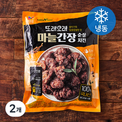 목우촌 또래오래 마늘간장 순살치킨 (냉동), 380g, 2개