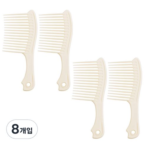 세븐스타 도끼 형 일자빗 중, 아이보리, 8개