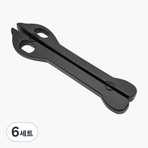 리버폭스 차량용 폴리우레탄 카시트 사이드 틈새 쿠션 세트, 블랙, 6세트