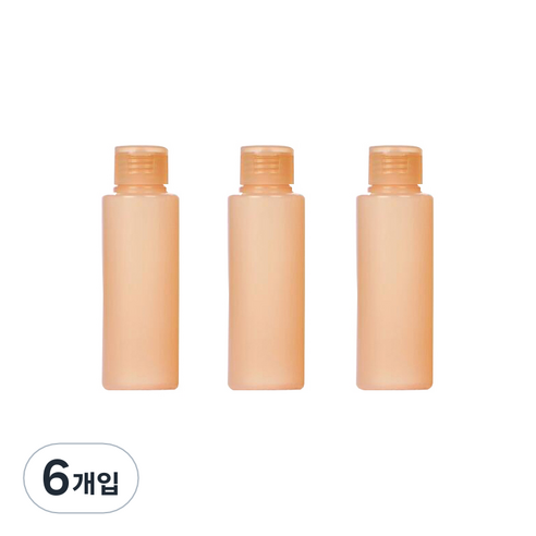 더자카 베이직 똑딱 공병 100ml, 6개입, 핑크