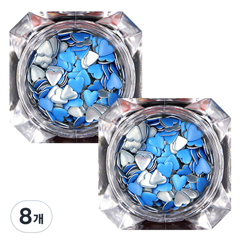 이엘피코리아 러블리스터드 네일 글리터 4mm, 블루, 8개