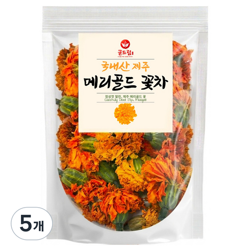 굳드림 국내산 제주 메리골드 꽃차, 60g, 5개, 1개입