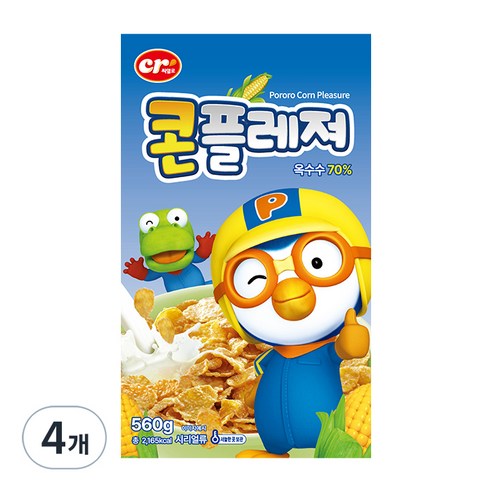 씨알로 뽀로로 콘플레져 시리얼, 560g, 4개