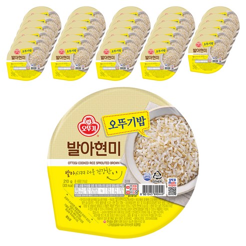 오뚜기 발아현미밥, 210g, 48개