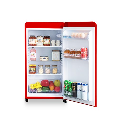 쿠잉 레트로 소형 냉장고 레드 - 스타일과 실용을 겸비한 완벽한 선택