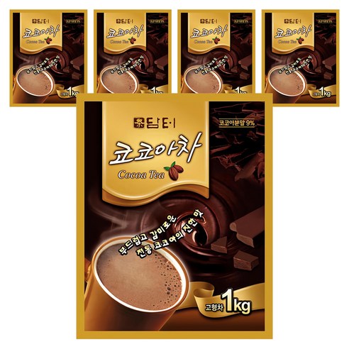 담터 코코아차 분말, 1kg, 5개, 1개입