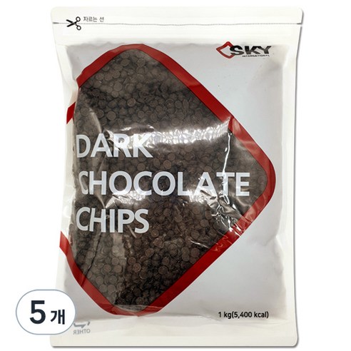 SKY 다크초코칩, 5개, 1kg