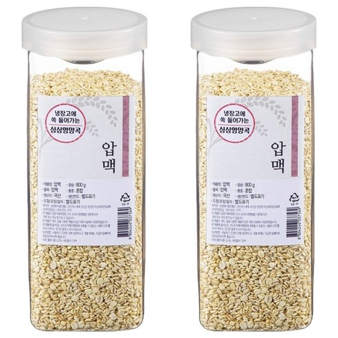 월드그린 싱싱영양통 압맥, 800g, 2개