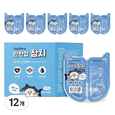 조이펫 고양이 반반컵 간식, 참치, 70g, 12개