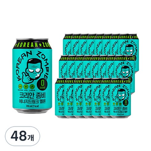 코리안좀비 정찬성 에너지드링크 멜론, 355ml, 48개