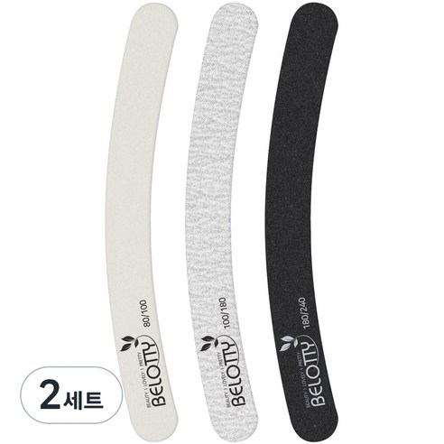 벨로티 국내생산 고급 손톱샌딩 네일파일 세트, 혼합색상, 2세트