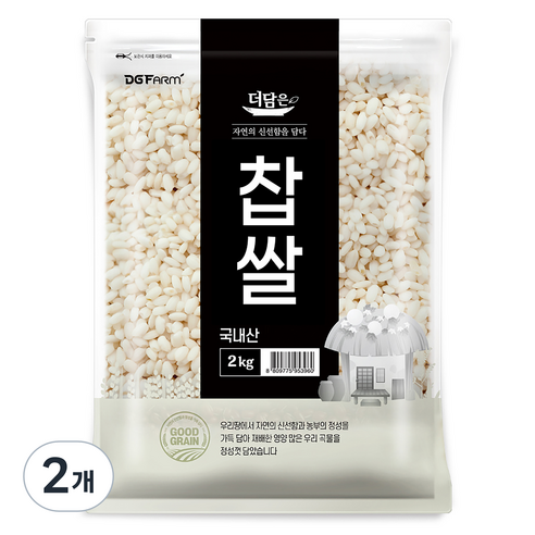 더담은 국산 찹쌀, 2kg, 2개