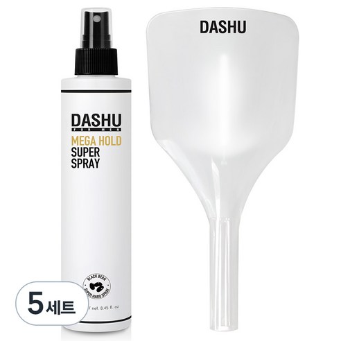 다슈 포 맨 프리미엄 메가 홀드 슈퍼 헤어스프레이 250ml + 씨쓰루 페이스 커버 투명, 5세트