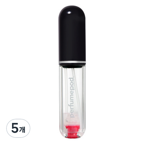 트라발로 퍼퓸팟 퓨어 펌핑식 충전 휴대용 향수공병 5ml, 5개, 블랙