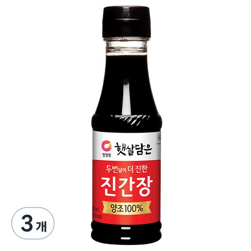 대상 두번 달여 더 진한 진간장, 200ml, 3개