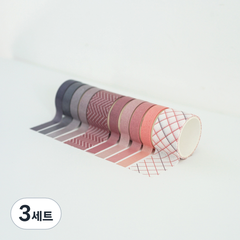 케이트가든 컬러 데코 마스킹테이프 10색 세트, 핑크, 3세트