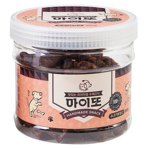 마이또 강아지 수제간식 대용량 300g, 소고기 + 당근 혼합맛, 1개