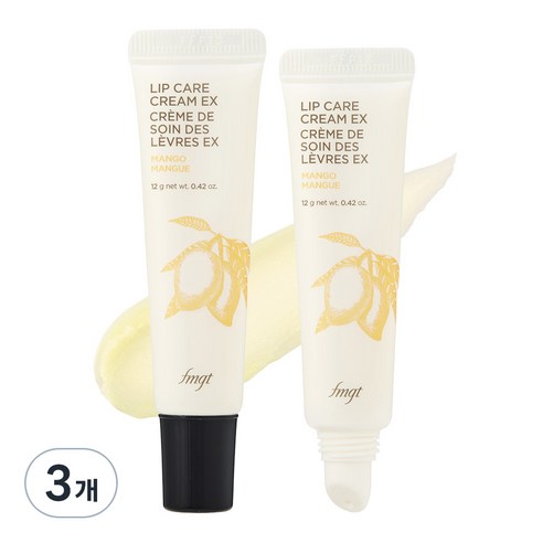 fmgt 립케어 크림 립밤, 02 망고, 12g, 3개