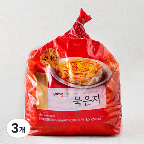곰곰 묵은지, 1.5kg, 3개