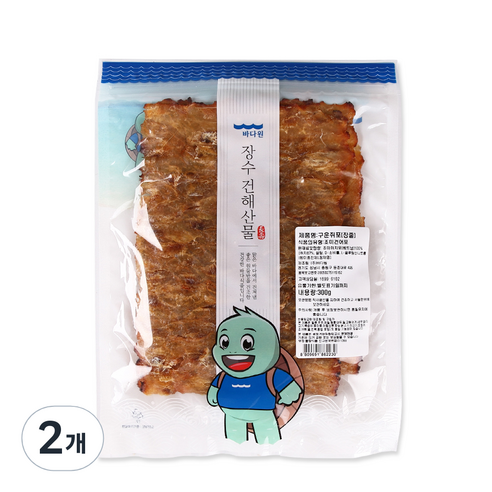 바다원 구운 장줄쥐포, 300g, 2개