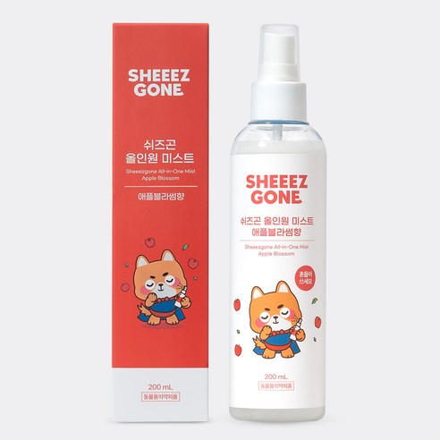 쉬즈곤 올인원 강아지 저자극 보습 미스트 애플블라썸, 200ml, 1개