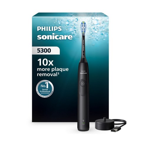 필립스 올 뉴 소닉케어 컴팩트 5300 전동칫솔, 블랙, 1개, HX7101/05