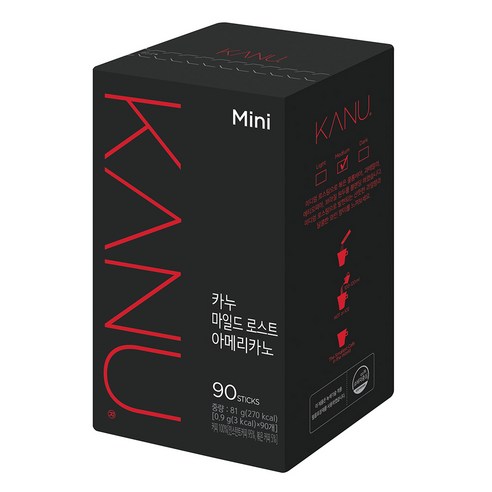 맥심 카누 마일드 로스트 아메리카노, 900mg, 90개입, 1개