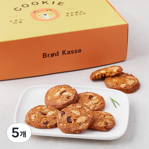 브로드카세 크렌베리 마카데미아 쿠키, 180g, 5개