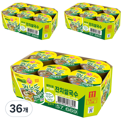 오뚜기 컵누들 잔치쌀국수, 34.2g, 36개