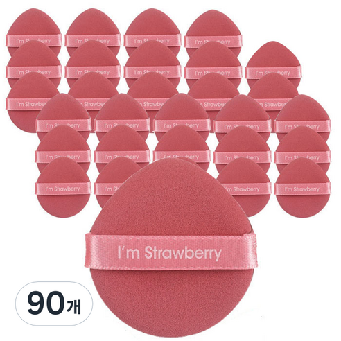 블루트레이드 데일리 쿠션 퍼프, 90개, 핑크