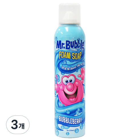 미스터버블 폼솝(거품비누), 236ml, 버블베리, 3개