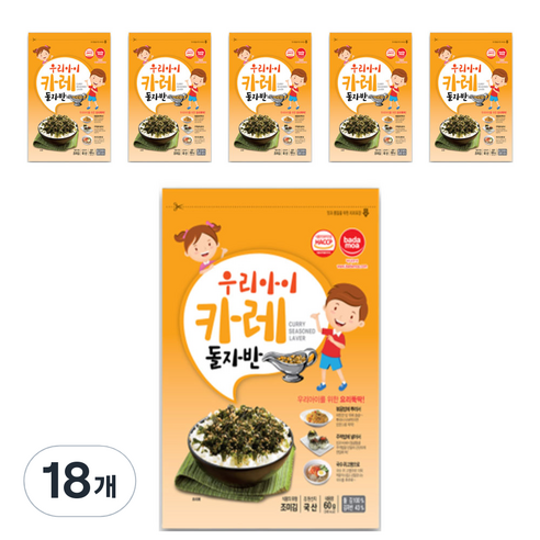 바다모아 우리아이 카레돌자반 60g, 18개