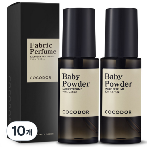 코코도르 룸 앤 패브릭 퍼퓸 섬유탈취제, 80ml, 10개, 베이비 파우더