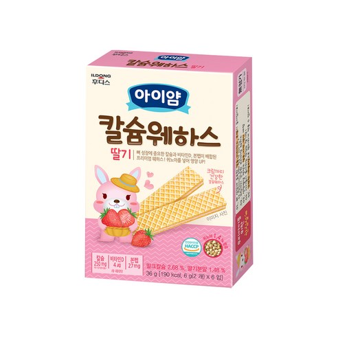 일동후디스 아이얌 칼슘웨하스, 딸기, 36g, 1개