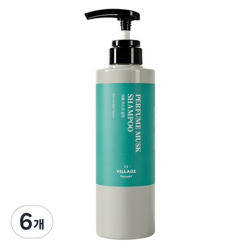 빌라쥬11팩토리 퍼퓸 머스크 샴푸 머스크향, 500g, 6개