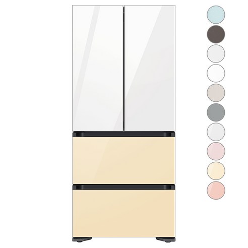 [색상선택형] 삼성전자 비스포크 김치플러스 프리스탠딩 4도어 냉장고 490L 방문설치