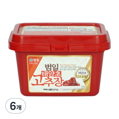 범일 태양초 고추장, 500g, 6개