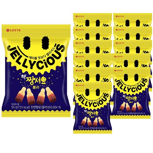 롯데제과 핵짱셔요 젤리 콜라, 50g, 12개