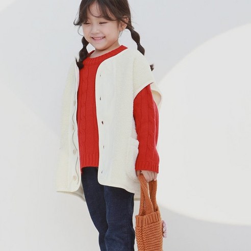 토리동동 아동용 뽀글뽀글 조끼
