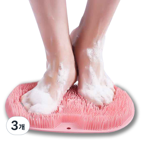 신신살롱 간편하고 쉬운 발세척 매트 핑크 30 x 25 cm, 1개입, 3개