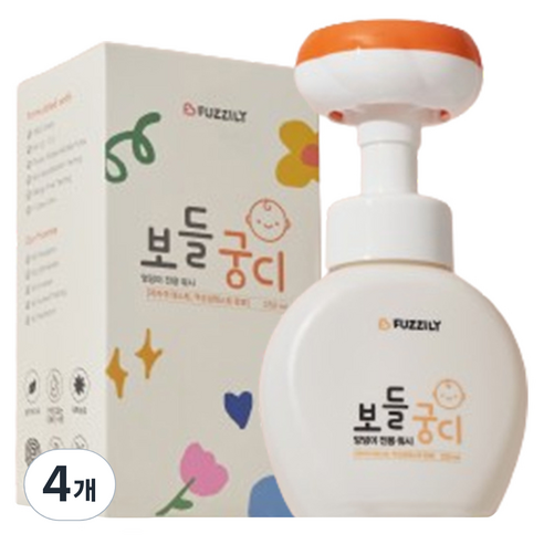 퍼즐리 유아용 보들궁디 저자극 알러지프리 엉덩이 전용 워시, 250ml, 4개