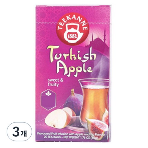 티칸네 터키쉬 애플 차, 2.5g, 20개입, 3개