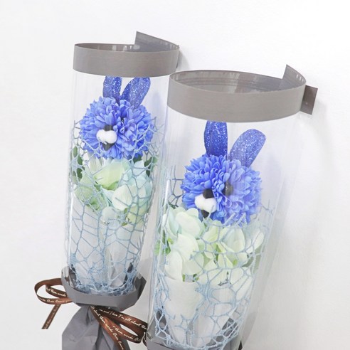 블뤼엔 조화 큐티퐁퐁이비누꽃 2p, 블루
