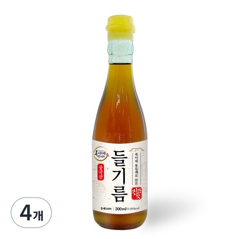 복이네먹거리 통들깨로 만든 진한맛 들기름, 300ml, 4개