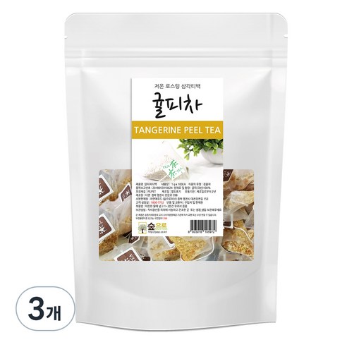 숲으로허브 귤피차 삼각티백, 1g, 100개입, 3개