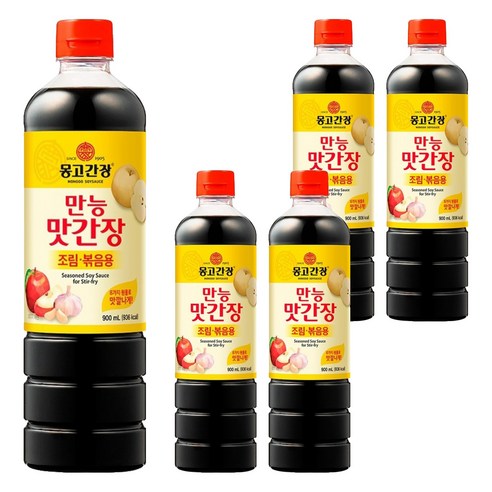 몽고간장 맛간장 조림 볶음용 만능간장, 900ml, 5개