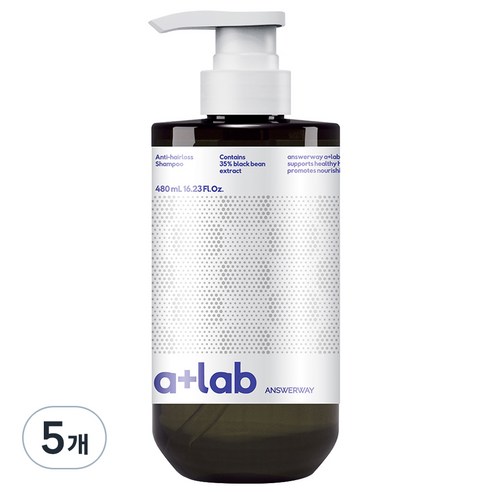 앤써웨이 에이플러스 랩 탈모 증상 완화 샴푸, 5개, 480ml